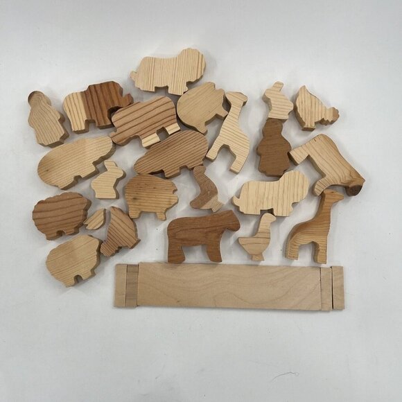 Country America Craft Kits Noah's Ark Unfinished Wood Blocks 48316 - Picture 6 of 6